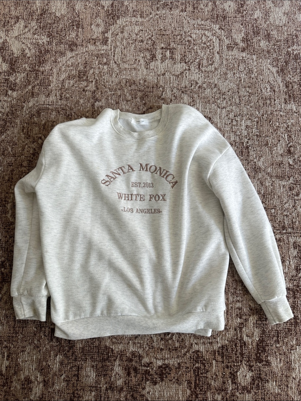 Women’s ‘Santa Monica' Light Gray Crewneck Sweatshirt- XS